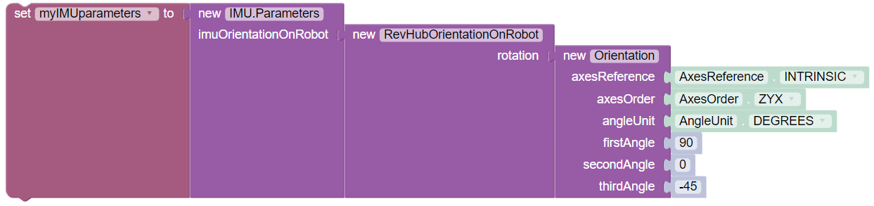 setting angles in Blocks