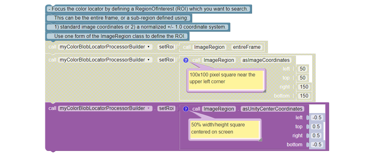 Setting ROI