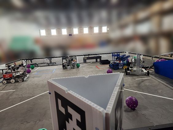 Image showing light coming in from windows of warehouse