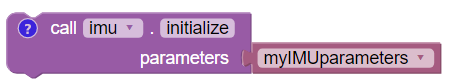 Initialize IMU using Parameters