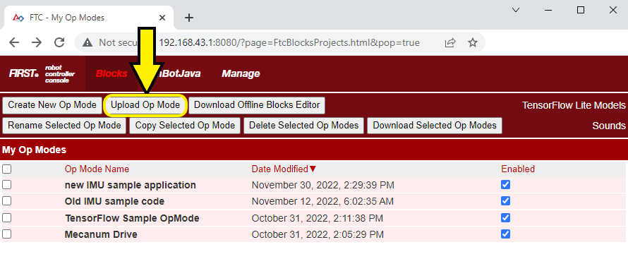 Blocks Management File Upload