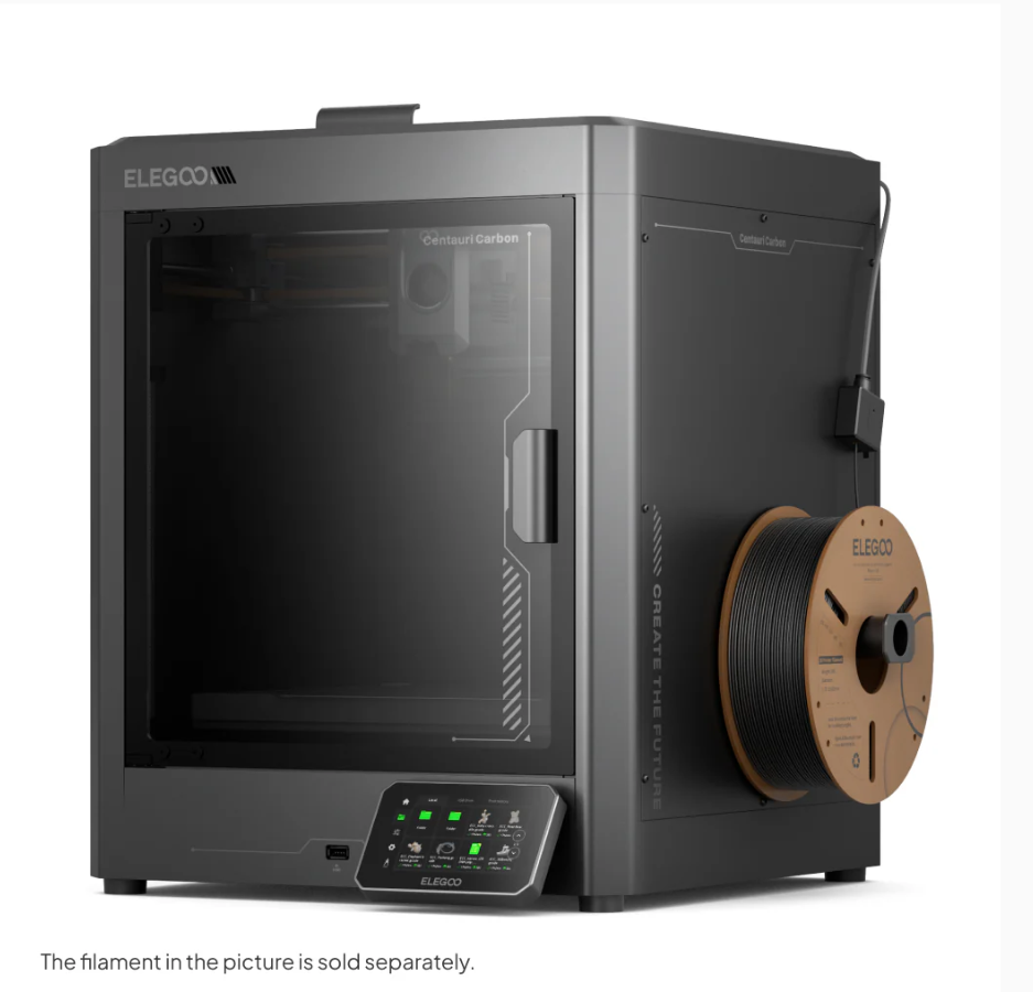 An Elegoo Centauri Carbon 3D printer.