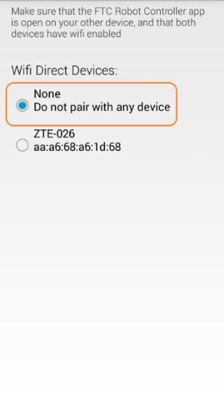 Pair with Controller screen with the None option selected to stop pairing with any device.