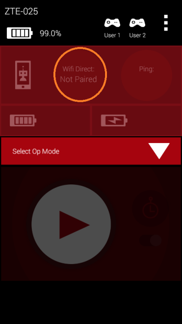 Driver Station main screen showing Wifi Direct status as Not Paired.
