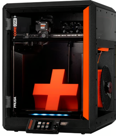 A Prusa Core One+ 3D printer.