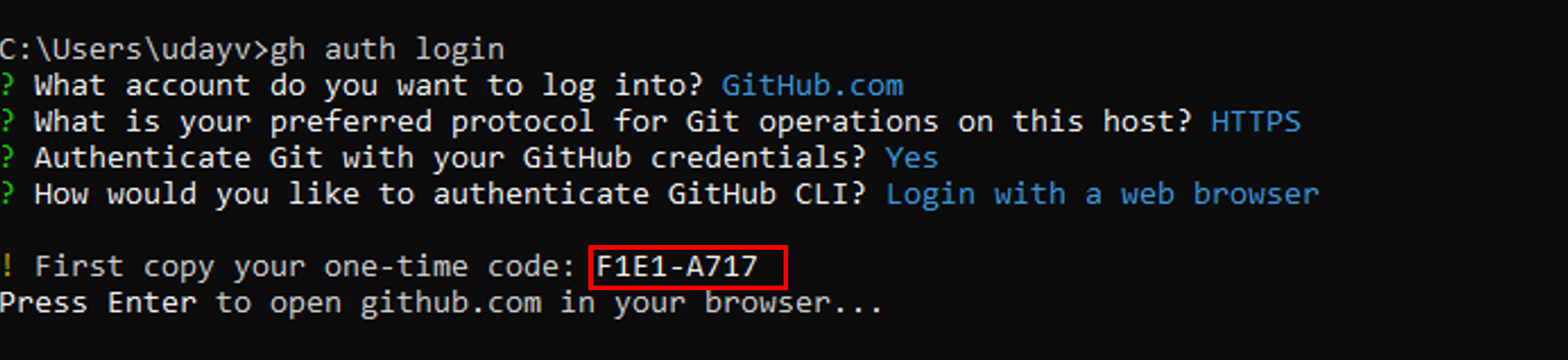 GitHub CLI Authentication