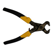 Yellow-handled diagonal wire cutters.